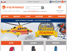 Tablet Screenshot of ferrino.cz